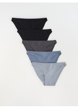 Reserved - Bawełniane majtki 5 pack - czarny ze sklepu Reserved w kategorii Majtki damskie - zdjęcie 173840806