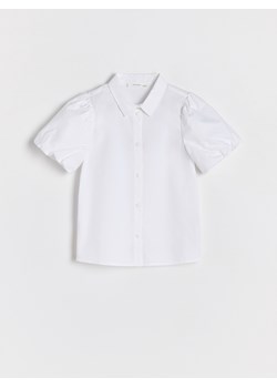 Reserved - Koszula z bufkami - biały ze sklepu Reserved w kategorii Koszule chłopięce - zdjęcie 173840826