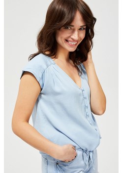Koszula lyocell z krótkim rękawem ze sklepu Moodo.pl w kategorii Bluzki damskie - zdjęcie 173841289
