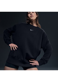 Damska bluza dresowa z półokrągłym dekoltem o kroju oversize Nike Sportswear Phoenix Fleece - Czerń ze sklepu Nike poland w kategorii Bluzy damskie - zdjęcie 173842057