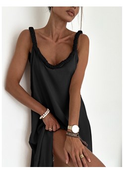 Maxi sukienka z ozdobnym warkoczem SIVIR - czarna ze sklepu magmac.pl w kategorii Sukienki - zdjęcie 173845567