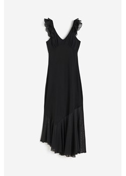 H & M - Frill-trimmed mesh dress - Czarny ze sklepu H&M w kategorii Sukienki - zdjęcie 173847786