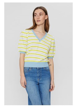 NÜMPH Sweter &quot;Bliss&quot; w kolorze żółto-błękitnym ze sklepu Limango Polska w kategorii Swetry damskie - zdjęcie 173850127