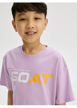 Reserved - Bawełniany t-shirt z nadrukiem - fioletowy ze sklepu Reserved w kategorii T-shirty chłopięce - zdjęcie 173850539