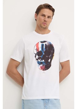 PS Paul Smith t-shirt bawełniany męski kolor biały z nadrukiem M2R.011R.NP4685 ze sklepu ANSWEAR.com w kategorii T-shirty męskie - zdjęcie 173852126