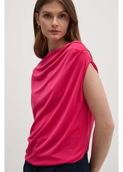 Lauren Ralph Lauren bluzka damska kolor różowy gładka 200902903 ze sklepu ANSWEAR.com w kategorii Bluzki damskie - zdjęcie 173852215
