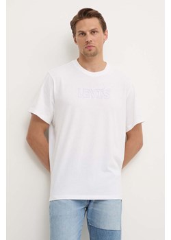 Levi&apos;s t-shirt bawełniany męski kolor beżowy z nadrukiem ze sklepu ANSWEAR.com w kategorii T-shirty męskie - zdjęcie 173852267