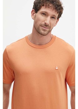 United Colors of Benetton t-shirt bawełniany męski kolor pomarańczowy gładki ze sklepu ANSWEAR.com w kategorii T-shirty męskie - zdjęcie 173852277
