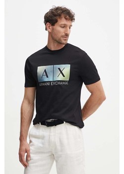 Armani Exchange t-shirt bawełniany męski kolor czarny z nadrukiem 3DZTJB ZJBYZ ze sklepu ANSWEAR.com w kategorii T-shirty męskie - zdjęcie 173852306