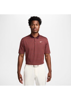 Męska koszulka polo do golfa w paski Nike Dri-FIT Victory - Czerwony ze sklepu Nike poland w kategorii T-shirty męskie - zdjęcie 173852389