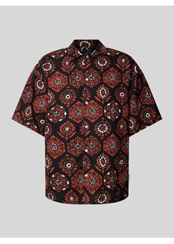 Koszula lniana o kroju regular fit z rękawem o dł. 1/2 model ‘NOTO’ ze sklepu Peek&Cloppenburg  w kategorii Koszule męskie - zdjęcie 173852566