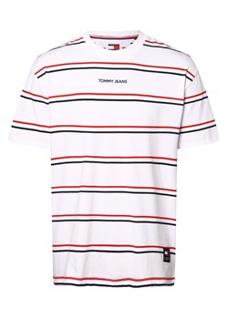 Tommy Jeans Koszulka męska Mężczyźni Bawełna biały w paski ze sklepu vangraaf w kategorii T-shirty męskie - zdjęcie 173854399