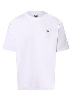Finshley & Harding London Koszulka męska Mężczyźni Bawełna biały nadruk ze sklepu vangraaf w kategorii T-shirty męskie - zdjęcie 173854407