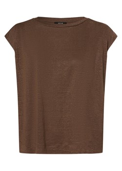 Opus Damska koszula lniana - Saskino Kobiety len brązowy jednolity ze sklepu vangraaf w kategorii Bluzki damskie - zdjęcie 173854409