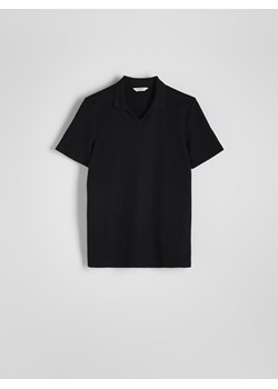 Reserved - Koszulka polo regular - czarny ze sklepu Reserved w kategorii T-shirty męskie - zdjęcie 173855556