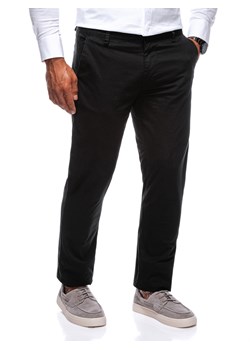 Spodnie męskie chino 1478P - czarne ze sklepu Edoti w kategorii Spodnie męskie - zdjęcie 173856506