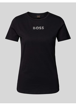 T-shirt z obszyciem kamieniami stras model ‘Eloga’ ze sklepu Peek&Cloppenburg  w kategorii Bluzki damskie - zdjęcie 173857068