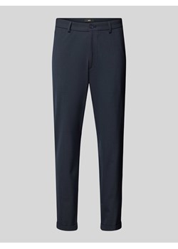 Spodnie materiałowe o kroju tapered fit ze szlufkami na pasek model ‘CIBODO’ ze sklepu Peek&Cloppenburg  w kategorii Spodnie męskie - zdjęcie 173857116