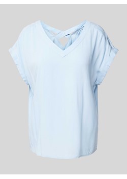 T-shirt z dekoltem w zaokrąglony serek ze sklepu Peek&Cloppenburg  w kategorii Bluzki damskie - zdjęcie 173857209