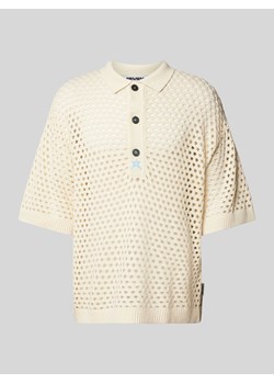 Koszulka polo o kroju relaxed fit z ażurowym wzorem ze sklepu Peek&Cloppenburg  w kategorii T-shirty męskie - zdjęcie 173857245