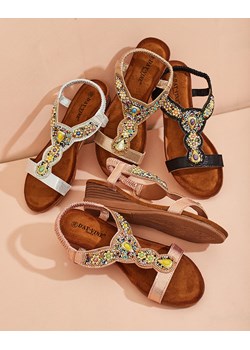 Royalfashion Damskie sandały z kryształkami Subbel ze sklepu royalfashion.pl w kategorii Sandały damskie - zdjęcie 173858446