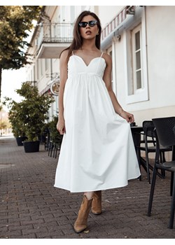 Sukienka midi ELIENE biała Dstreet EY2536 ze sklepu DSTREET.PL w kategorii Sukienki - zdjęcie 173858978