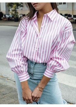 Koszula damska ROYCE różowo-biała Dstreet DY0439 ze sklepu DSTREET.PL w kategorii Koszule damskie - zdjęcie 173858996