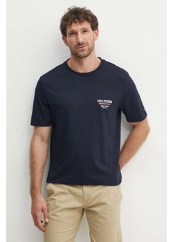 Tommy Hilfiger t-shirt bawełniany męski kolor granatowy z nadrukiem MW0MW36208 ze sklepu ANSWEAR.com w kategorii T-shirty męskie - zdjęcie 173860117