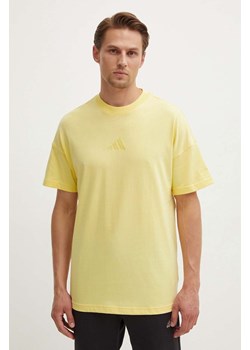 adidas t-shirt bawełniany All SZN męski kolor żółty gładki IY4141 ze sklepu ANSWEAR.com w kategorii T-shirty męskie - zdjęcie 173860176