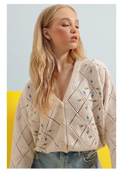 Trend Alacati Kardigan w kolorze beżowym ze sklepu Limango Polska w kategorii Swetry damskie - zdjęcie 173861268