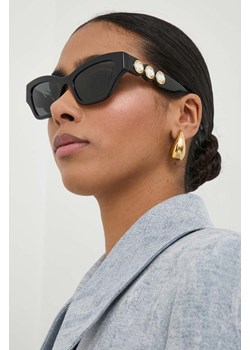 Swarovski okulary przeciwsłoneczne IMBER damskie kolor czarny ze sklepu ANSWEAR.com w kategorii Okulary przeciwsłoneczne damskie - zdjęcie 173861497