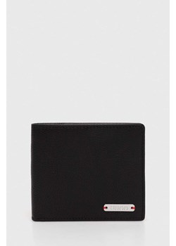 HUGO portfel skórzany męski kolor czarny 50523714 ze sklepu ANSWEAR.com w kategorii Portfele męskie - zdjęcie 173861819