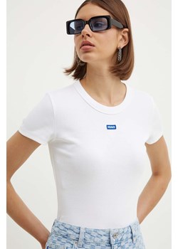 Hugo Blue t-shirt damski kolor biały 50523924 ze sklepu ANSWEAR.com w kategorii Bluzki damskie - zdjęcie 173861906