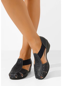 Granatowe sandały damskie skórzane Melona ze sklepu Zapatos w kategorii Sandały damskie - zdjęcie 173862337