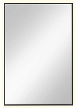 Czarne lustro prostokątne led 60x90 cm - Osmo ze sklepu Edinos.pl w kategorii Lustra - zdjęcie 173862675