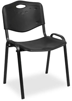 Czarne krzesło konferencyjne ISO sztaplowane - Grande ze sklepu Edinos.pl w kategorii Krzesła - zdjęcie 173862787