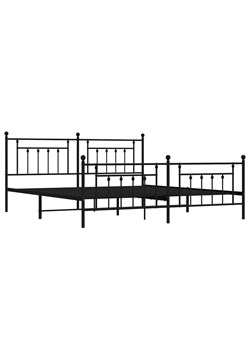 Czarne łózko małżeńskie  w stylu loft 180x200cm - Ringo ze sklepu Edinos.pl w kategorii Łóżka i materace - zdjęcie 173862809
