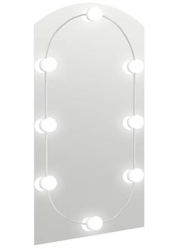 Półkoliste lustro z oświetleniem LED 90x45 cm C8-B92 ze sklepu Edinos.pl w kategorii Lustra - zdjęcie 173862818