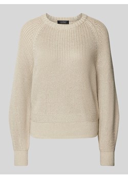 Sweter z dzianiny z raglanowymi rękawami model ‘ANNICA’ ze sklepu Peek&Cloppenburg  w kategorii Swetry damskie - zdjęcie 173863046