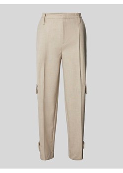 Spodnie materiałowe z prostą nogawką i zakładkami w pasie model ‘Columbia’ ze sklepu Peek&Cloppenburg  w kategorii Spodnie damskie - zdjęcie 173863989