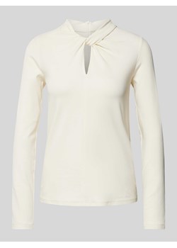 Bluzka z długim rękawem i wiązanym detalem ze sklepu Peek&Cloppenburg  w kategorii Bluzki damskie - zdjęcie 173864117