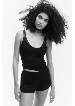 H & M - Piżama z topem i szortami - Czarny ze sklepu H&M w kategorii Piżamy damskie - zdjęcie 173864539