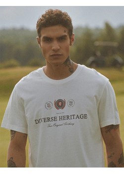 Koszulka DARTMOUTH Biały S ze sklepu Diverse w kategorii T-shirty męskie - zdjęcie 173865649