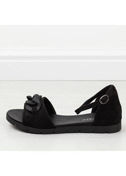 Czarne płaskie sandały damskie Vinceza 17320 ze sklepu suzana.pl w kategorii Sandały damskie - zdjęcie 173866559