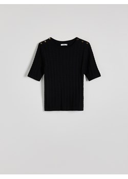 Reserved - Sweter z wiskozą - czarny ze sklepu Reserved w kategorii Swetry damskie - zdjęcie 173869977
