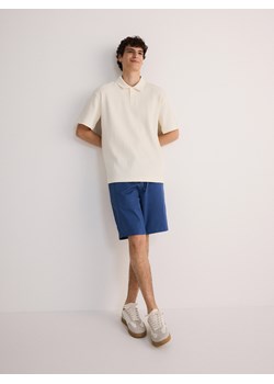 Reserved - Bawełniane szorty jogger - niebieski ze sklepu Reserved w kategorii Spodenki męskie - zdjęcie 173870167