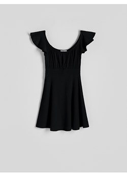 Reserved - Sukienka z falbanami - czarny ze sklepu Reserved w kategorii Sukienki - zdjęcie 173870176