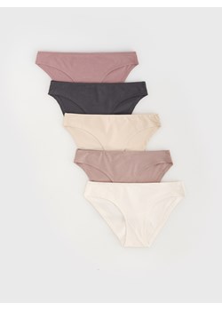 Reserved - Bawełniane majtki typu bikini 5 pack - jasnofioletowy ze sklepu Reserved w kategorii Majtki damskie - zdjęcie 173870878