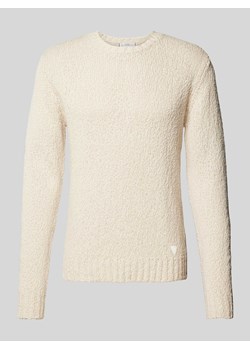 Sweter z dzianiny z naszywką z logo model ‘DEVEN’ ze sklepu Peek&Cloppenburg  w kategorii Swetry męskie - zdjęcie 173871125