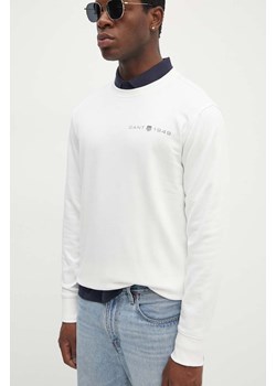 Gant bluza męska kolor beżowy gładka ze sklepu ANSWEAR.com w kategorii Bluzy męskie - zdjęcie 173872309